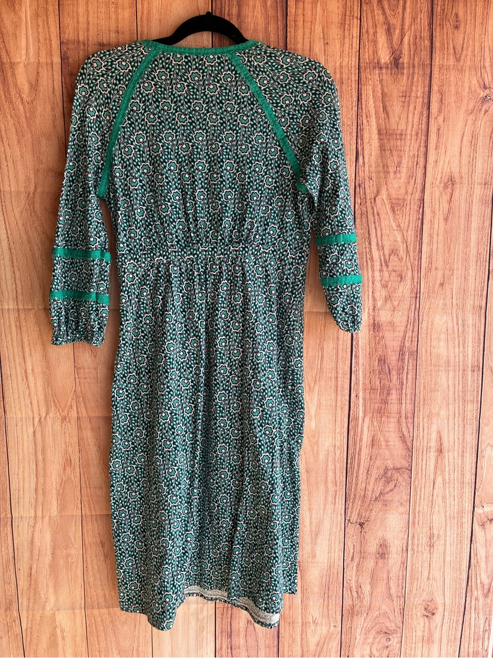 BODEN Heidi jersey dress features a boho floral pattern and tassel ties Size 6L - Picture 9 of 12